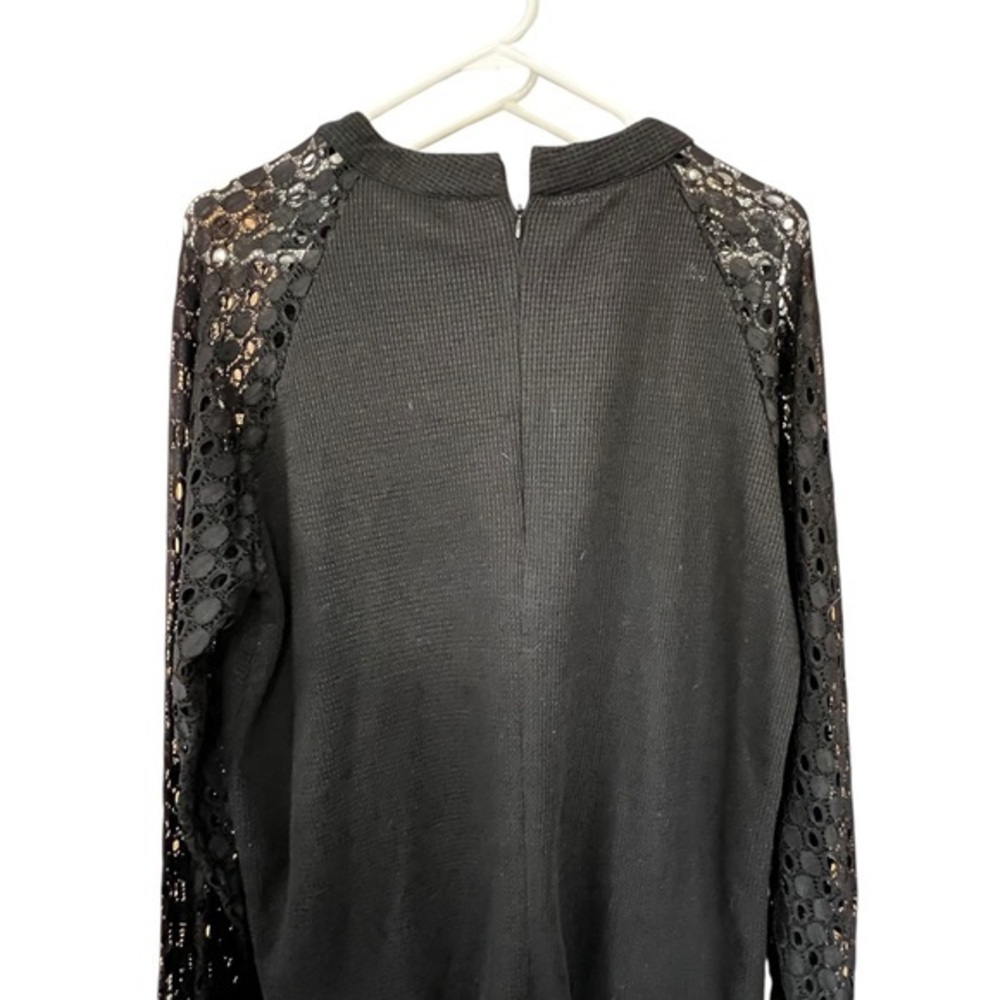 Miholl Black Lace Sleeve Top
